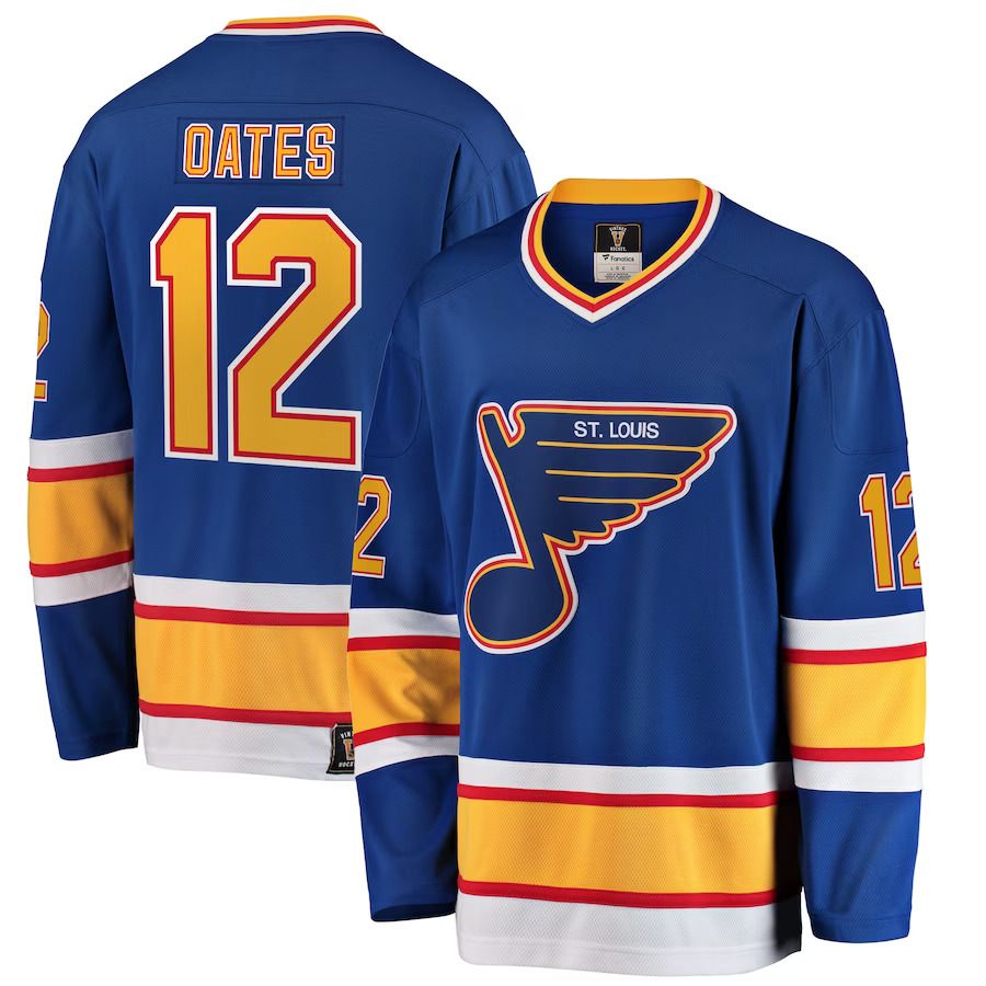 Men St. Louis Blues #12 Adam Oates Fanatics Branded Blue Premier Breakaway Retired Player NHL Jersey->st.louis blues->NHL Jersey